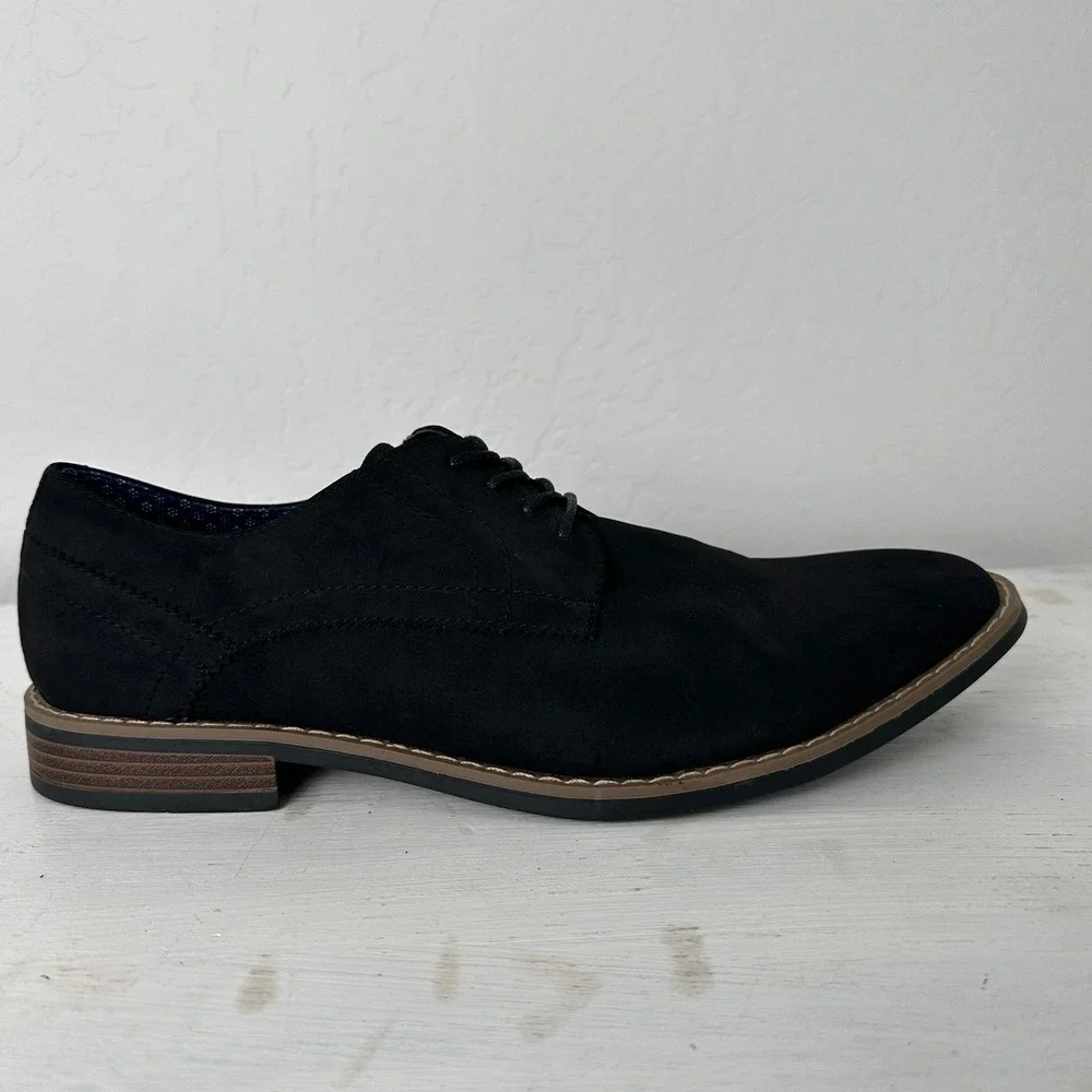 Perry Ellis Dress Shoes Mens 10W Jackson 2 Wide Black Ultra Foam Portfolio